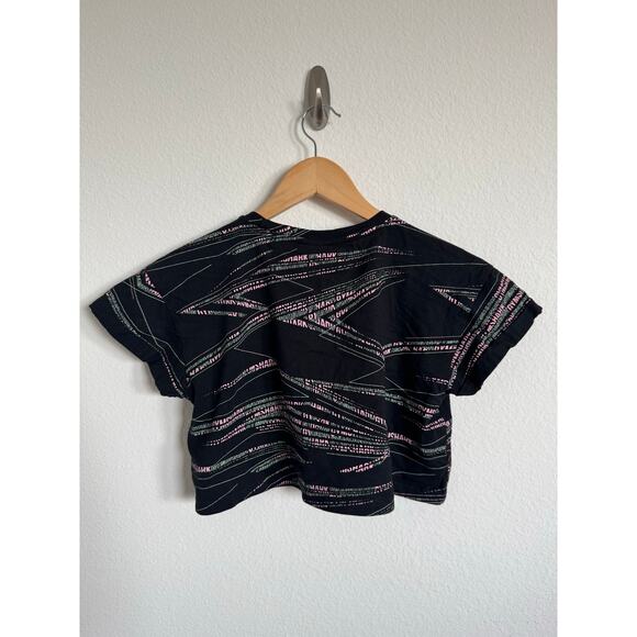 Gymshark Womens Cropped Black Short Sleeve Top Size Medium Workout Gym Lifting - Picture 6 of 7